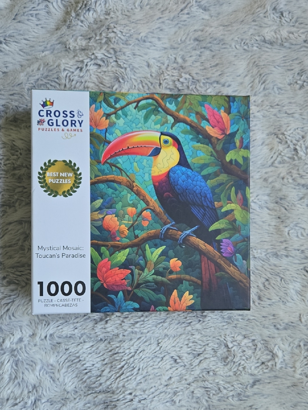 Cross & Glory Mystical Mosaic Toucan's Paradise 1000 Piece Puzzle